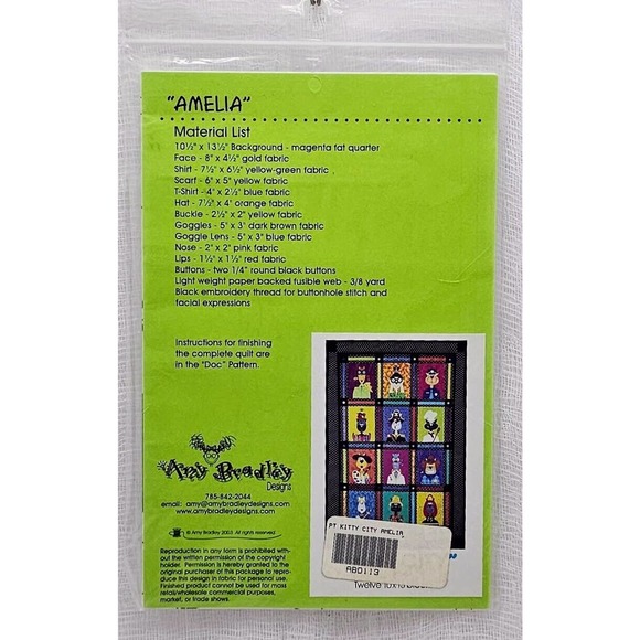 Amy Bradley Quilt Pattern - Amelia (54" x 79") Kitty City Series - Picture 2 of 2